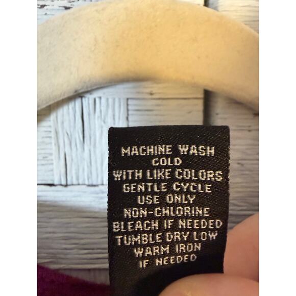 Torrid women’s V-neck long sleeve T-shirt tie-dye burgundy casual plus size ￼ - Picture 5 of 8